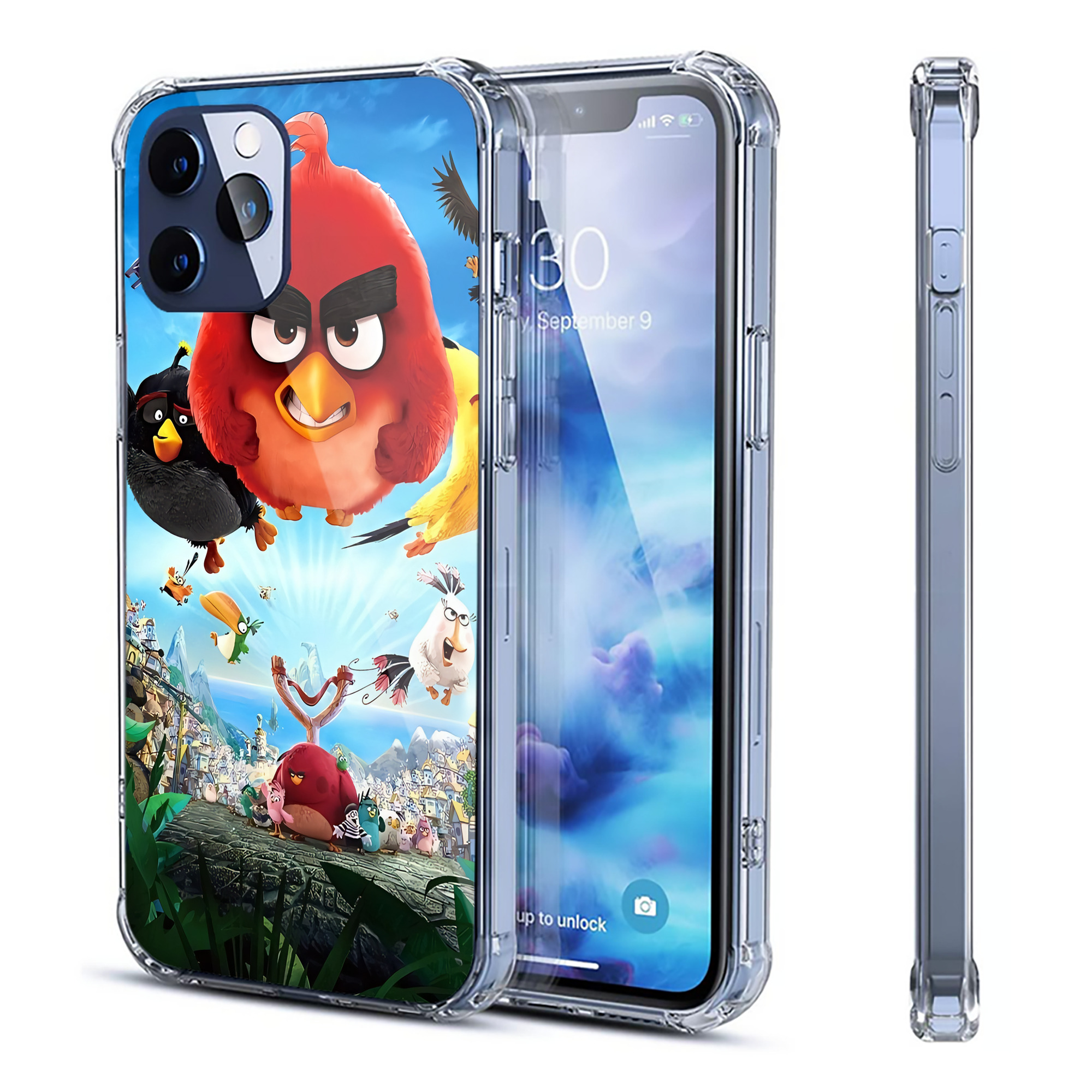 （画像用） Angry Birds アングリーバード 【iPhone 12シリーズ対応】透明スマホケース（クリアソフトケース）